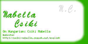 mabella csiki business card
